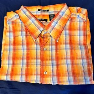 Big and Tall Mondo DiMarco plaid cotton dress shirt